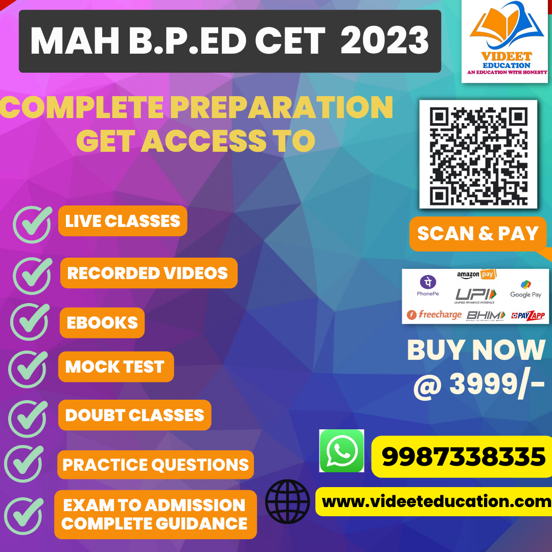 MAH B.P.ED CET 2023 STUDY MATERIAL.