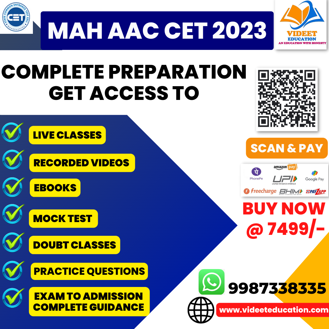 MAH AAC CET 2023 FULL COURSE VIDEO LECTURE BATCH 2 (Copy 1)